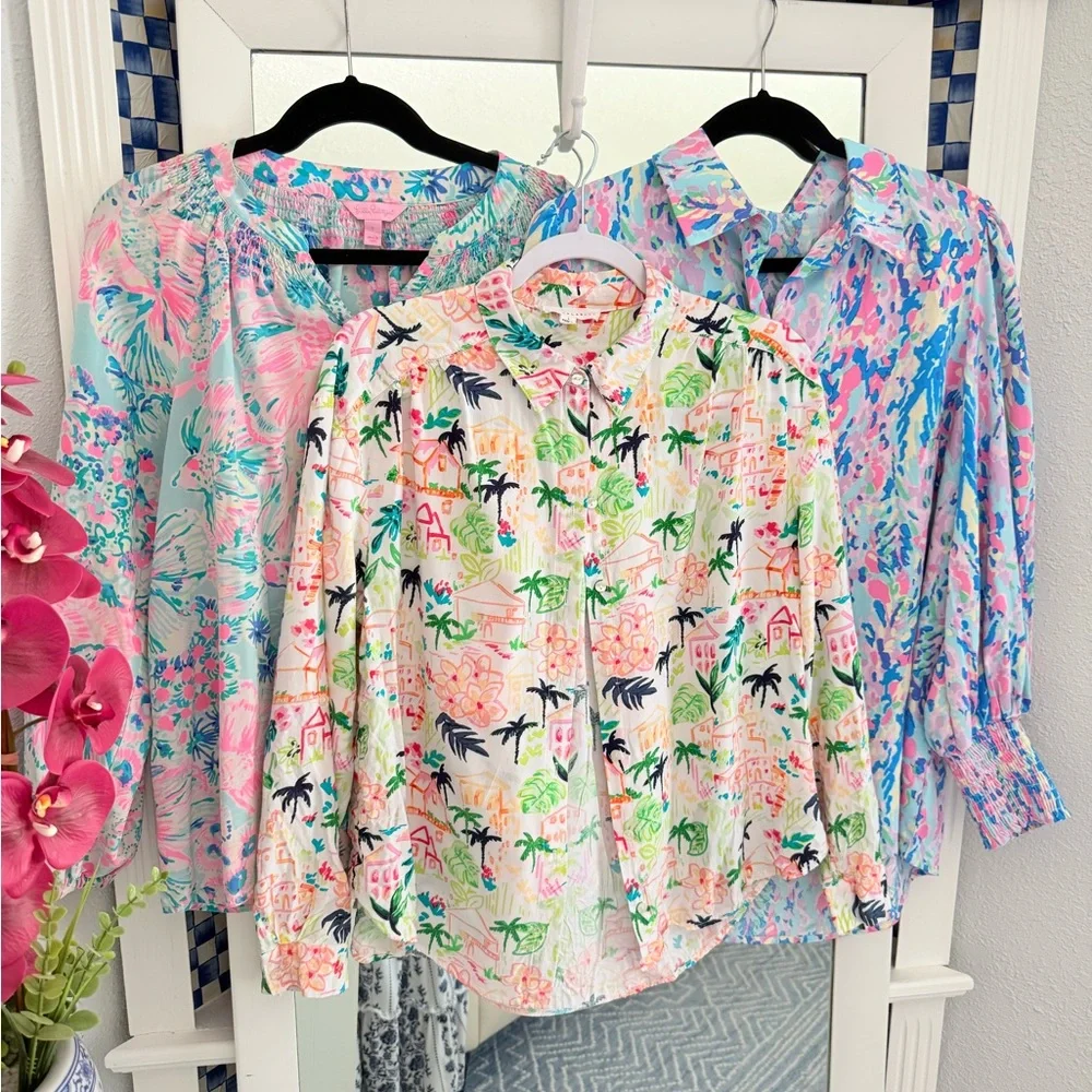 Lilly Pulitzer Elsa Top + Lilly Inspired Blouses BUNDLE - Picture 2 of 16